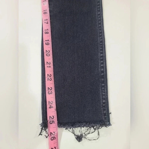 Madewell 10" High Rise Skinny Raw Hem Grey Jeans Stretch Size 23 - Picture 7 of 10